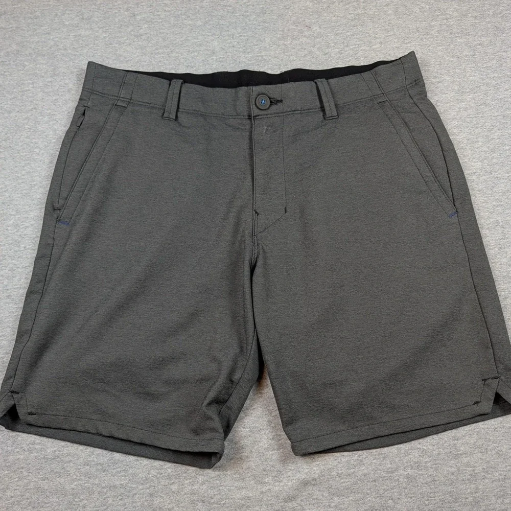 Tommy Bahama On Par Short 8 Inch Mens 32 Gray Heathered Golf Performance Shorts